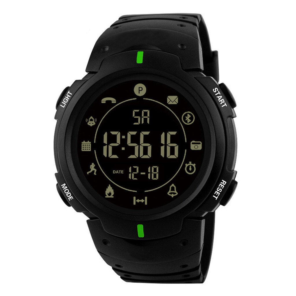 Flagship Rugged Smart electronic digital watch 33-month Standby Time 24h All-Weather Monitoring relogio clock sport watches: Green 