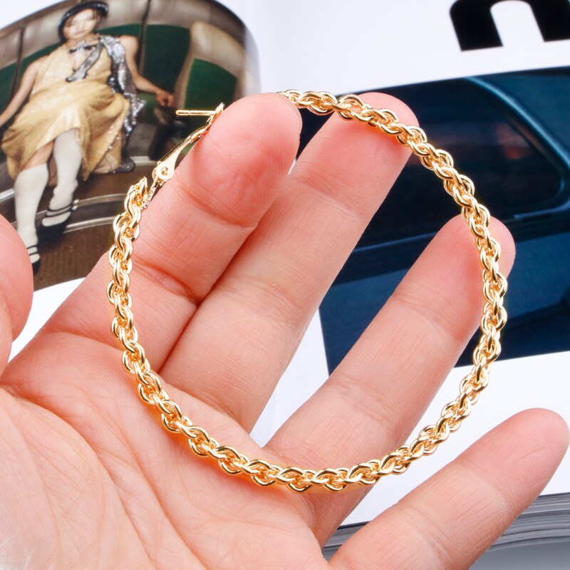 Brincos de gancho grande feminino, na cor dourada, redondo 70mm, acessórios de joias da orelha, forma agradável, presentes de 2020 nova varal