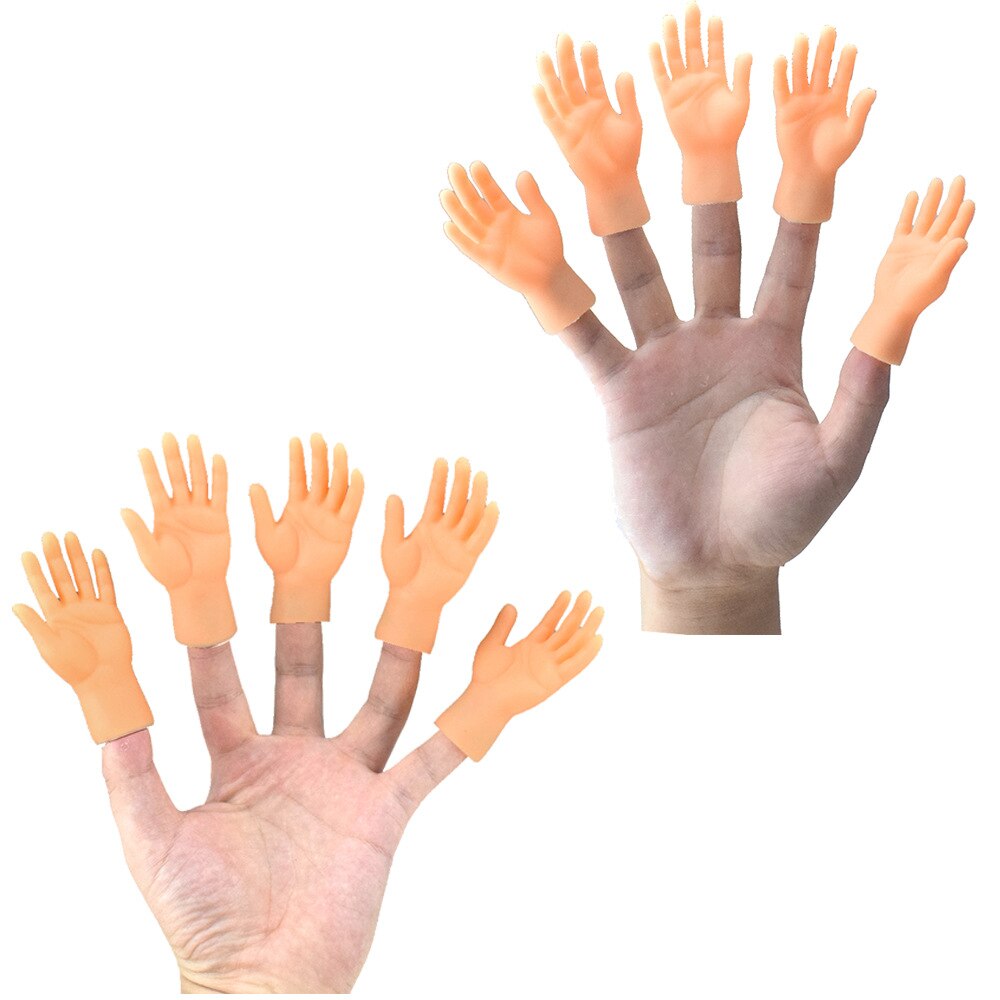 Nieuwigheid grappige vijf vingers open handpalmen en vingers set speelgoed rond het kleine handmodel halloween speelgoed: 10 stuks