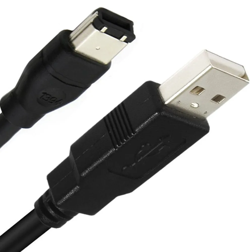 Cable de cobre estándar IEEE400 1394 Firewire USB AM a 6P Cable USB a 1394 Cable de conexión de tarjeta de sonido de 6 pines 1,2 m 1,8 m 3m