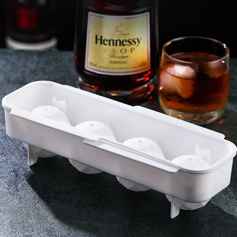 Gran rombo bola de hielo molde PP seguro hielo congelado cubo bola de hielo whisky molde Multi-propósito de hielo bandeja Flexible bandejas de hielo-hielo