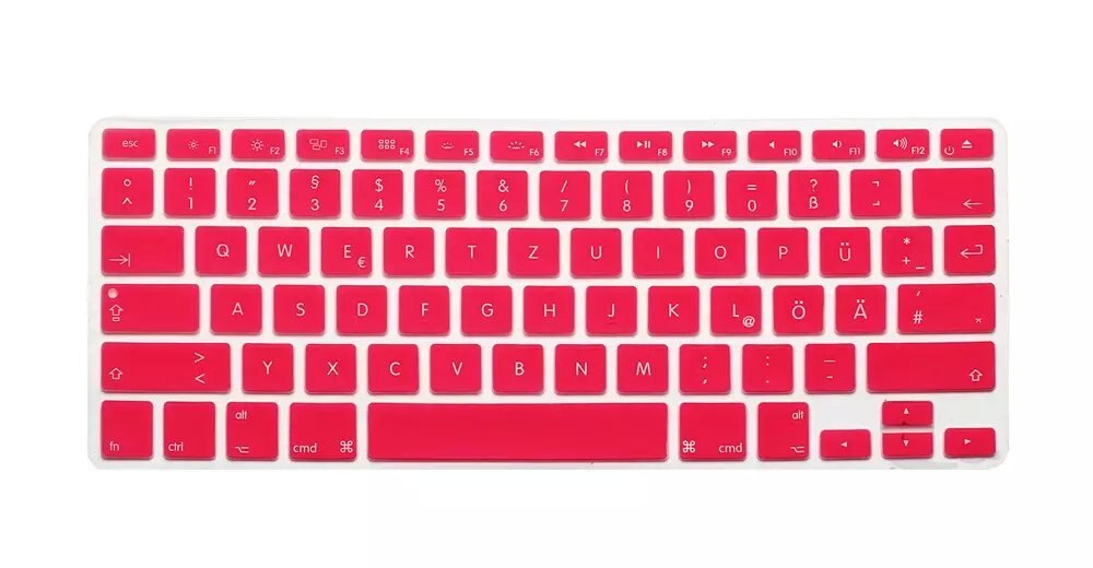 US Layout Duitse Letters Toetsenbord Beschermer Voor Macbook Air Pro Retina 13 &quot;15&quot; 17 &quot;Laptop Skin Covers voor Mac book 13 15 QWERTZ: Pink