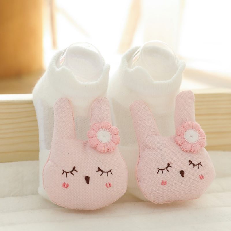 0 to 3 Years Spring Summer Thin Mesh Socks For Girls Boys Cute Animal Children&#39;s Thin Sock Baby Newborn Short Socks: rabbit / M(1-3Y)