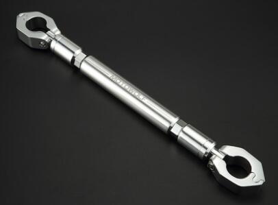 Multi-function motorcycle handlebar crossbar with clock/compass General motocross Aluminum alloy CNC balance handlebar crossbar: Silver
