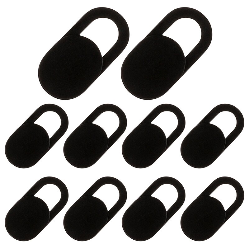 Plastic WebCam Cover Anti-hacker Peeping Occlusion Stickers Protective Cover Computer Mobile Phone Camera Protection Privacy: 10 black