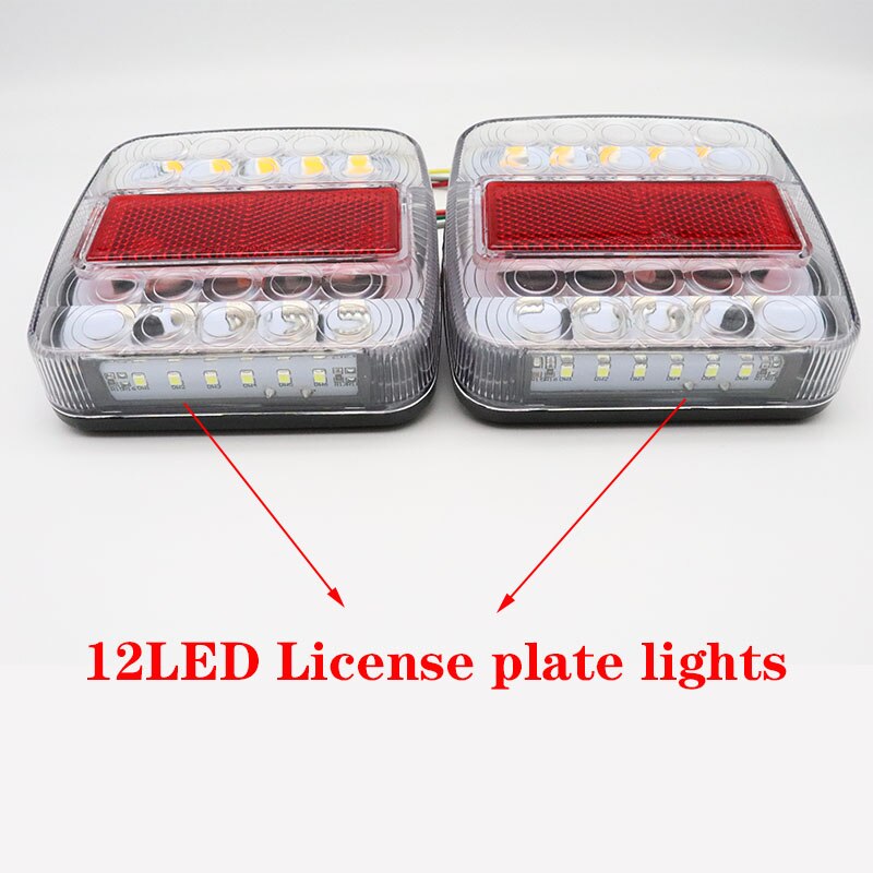 12v 26 led -perävaunu kuorma -auto asuntovaunu takavalo suuntavilkku jarru jarruvalo takavalo rekisterikilven valo peruutusvaihde pakettiauto