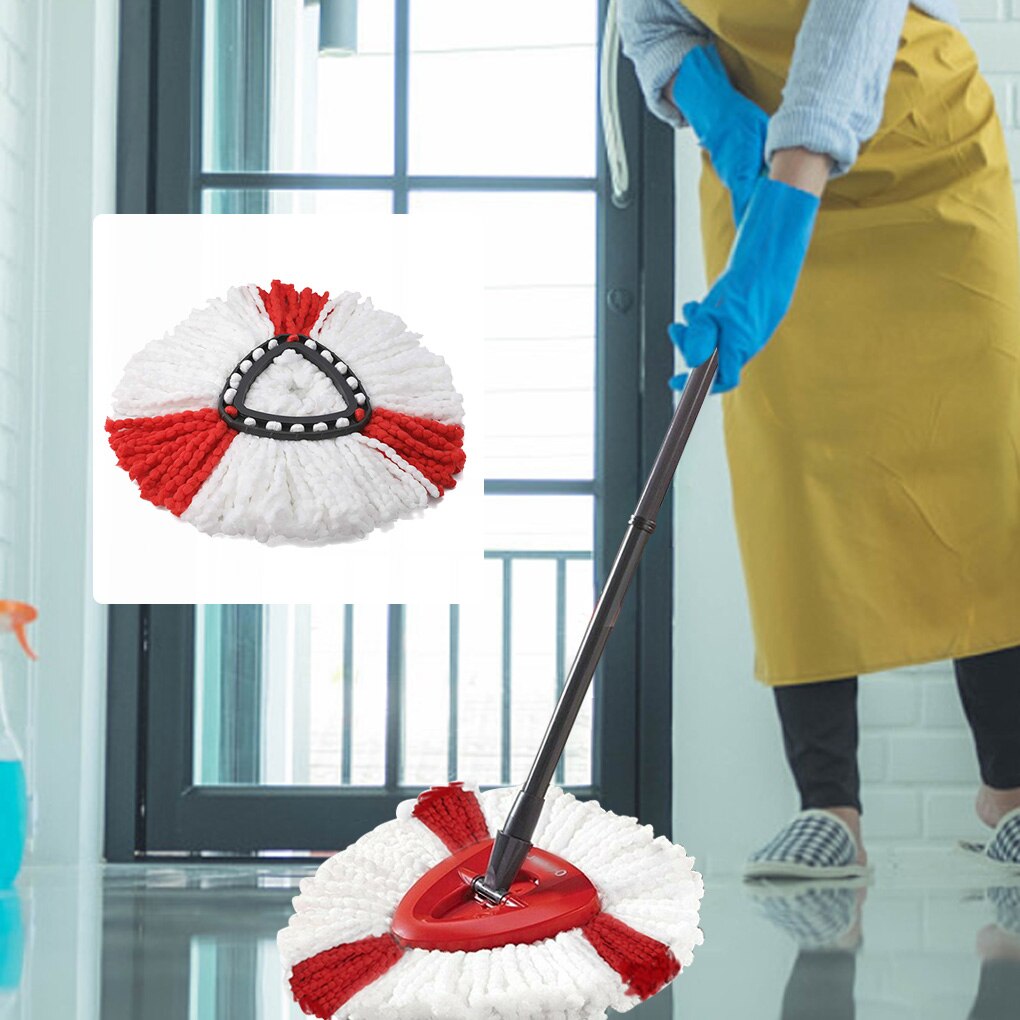 3pcs Replacement for Vileda O-cedar Mop Heads Refill Microfibre Spin Mop 360 Rotating Floor Mop Head