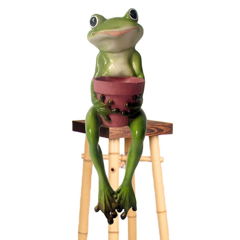 Everyday Collection Home Decor Mini Flower Pot Fairy Garden Animal Frog succulent pot Outdoor Decoration Clay Flowerpot: Z10694A