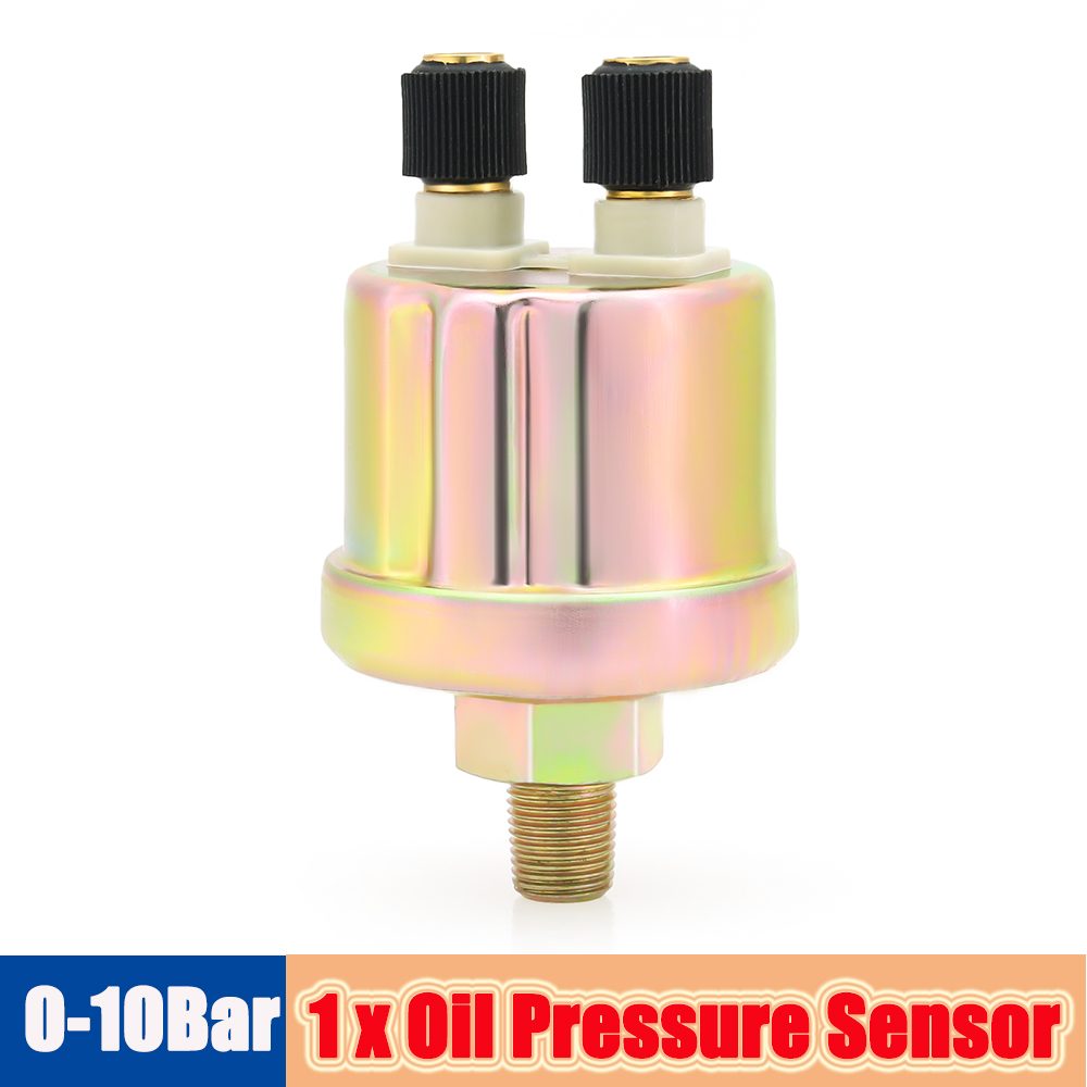 Medidor de temperatura automático con Sensor 1/8 NPT 52mm LED Digital indicador de temperatura de aceite/agua PSI prensa de aceite medidor negro apto para coche de gasolina: Verde militar