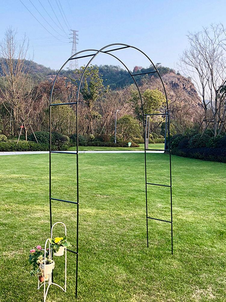 200*190*38cm Hause Gemalt Rohr Metall Hochzeit Arch Klettern Gartenanlage Unterstützung Spalier Bogen Balkon Blume klettern Rahmen