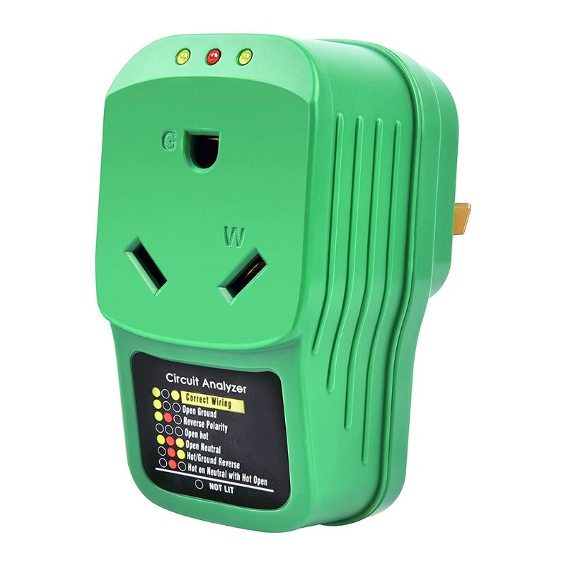 RV Surge Protector 30 Amp Adapter Circuit Analyzer with Indicator Light 30 Amp Male to 30 Amp Female for RV Trailer: Green