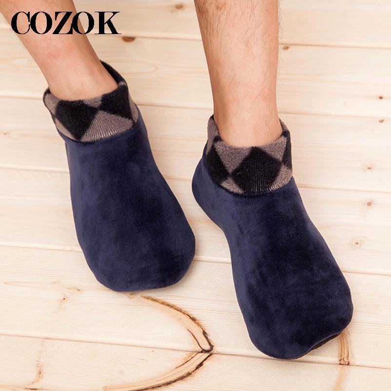 Vrouwen Mannen Zachte Fleece Sokken Thicken Winter Warm Boot Sokken Unisex Mannelijke Elastische Antislip Mode Indoor Vloer Sokken slipper