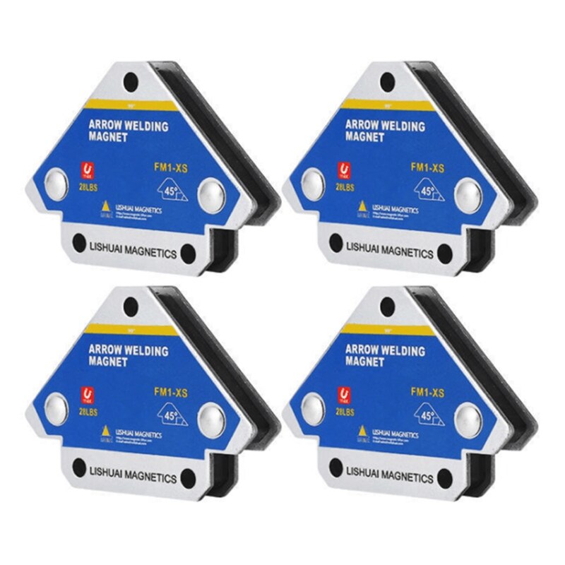 4pcs Triangle Welding Positioner with Magnetic 45° 90° 135° Multi-Angle Max 28lbs Heavy Duty Neodymium Welding Magnets