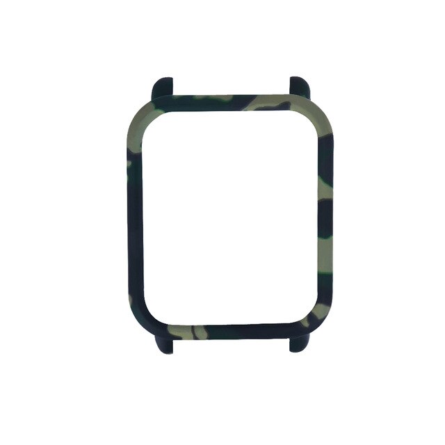 Funda protectora para reloj de PC para Xiaomi Huami Amazfit Bip Bit Youth Watch PC Shell Frame para accesorios de reloj Amazfit Bip: Green camouflage