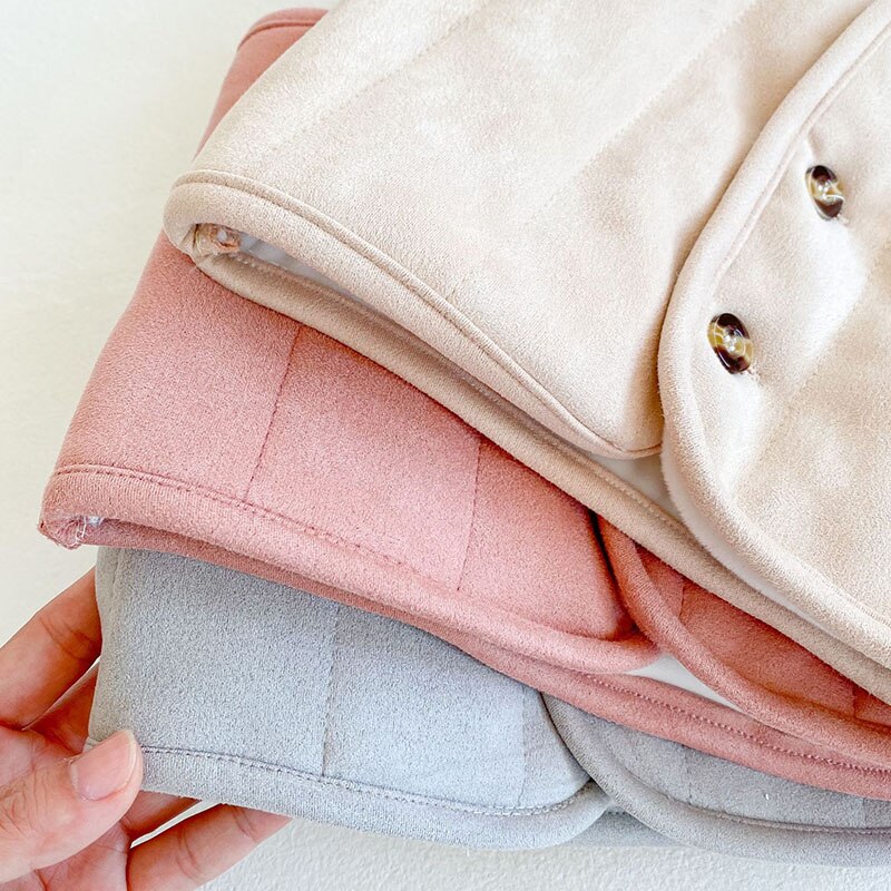 Winter 3-36M Baby Meisjes En Jongens All-Match Gewatteerde Verdikte Warm Puur Katoen Vest Baby Effen kleur Vest Vest Jas