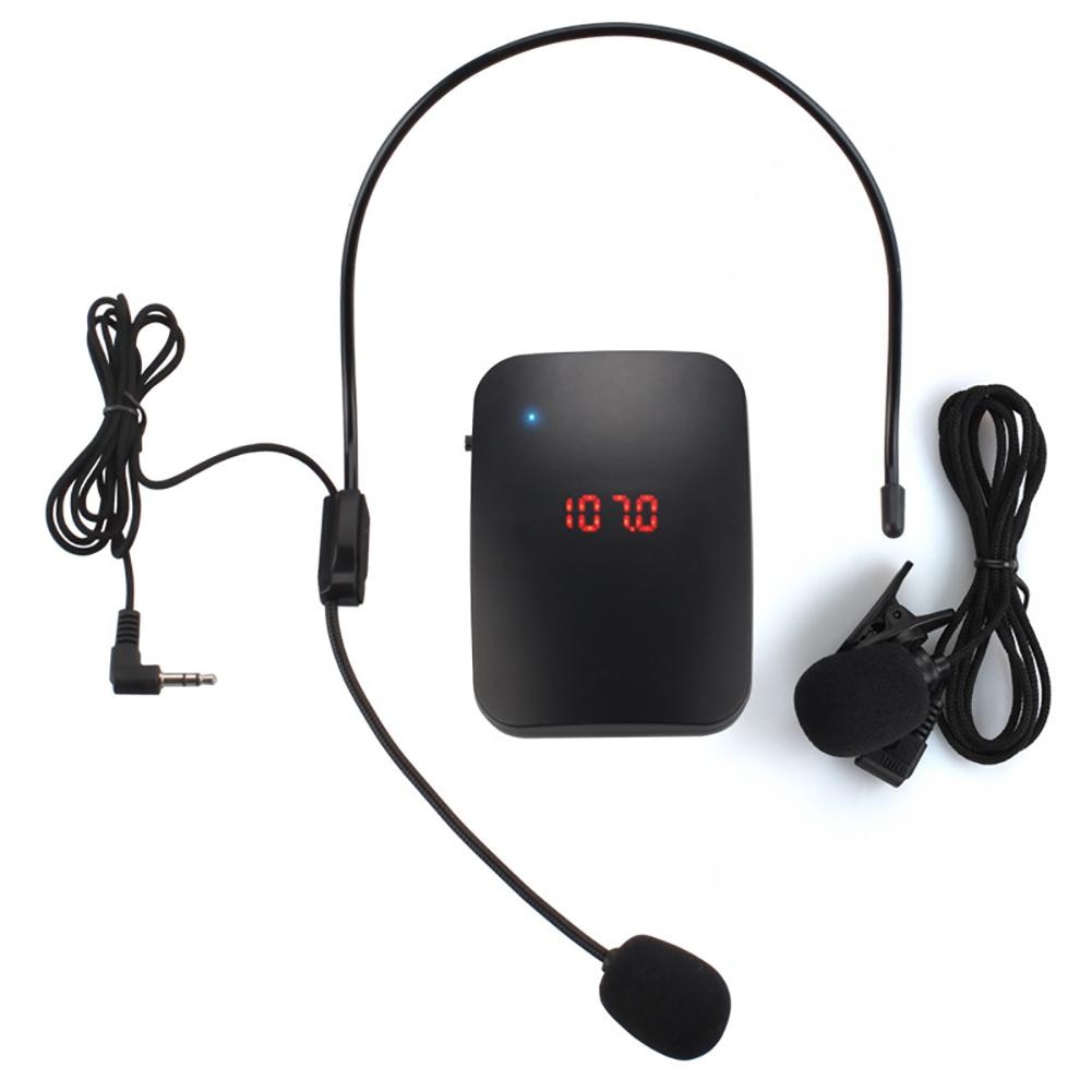 1 Set Portable Wireless Microphone FM Radio Transmitter Headset Collar Tour Guide Clip-Ons MIC беспроводной микрофон