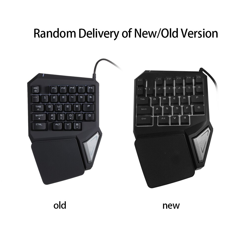 Delux T9 Pro One/Single Hand USB Wired Esport Gaming Keyboard 29 Key LED Backlit for PC Laptop