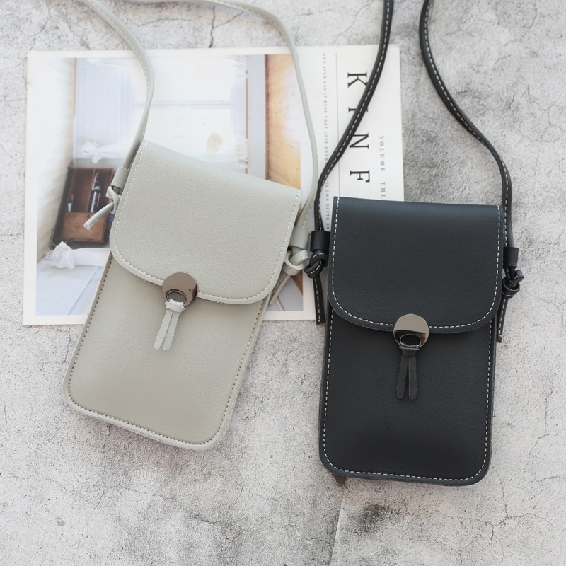 Touch Screen Cell Phone Purse Bag Smartphone Wallet Tassel Leather Shoulder Strap Handbag Waterproof Women Touchable Bag