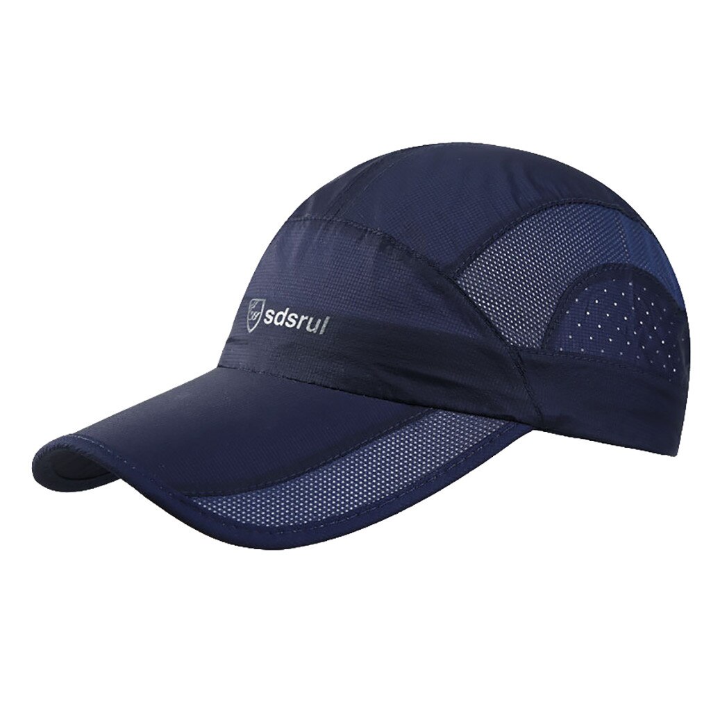 Womens Quick-drying Cap Breathable Sports Cap Male Summer Peaked Cap Men Outdoor Mesh Visors Hat #p3