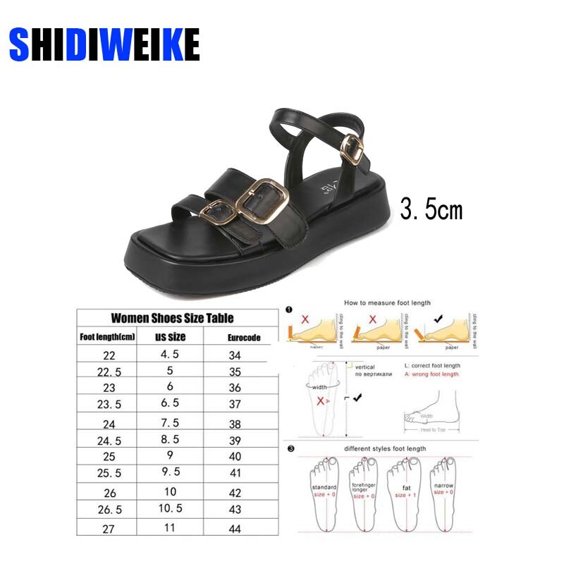 2022 Wedge Female Platform Buckle Strap Street Summer Shoes Punk Beach Wedges Women Sandals Chunky Sandalias De Mujer Plus size