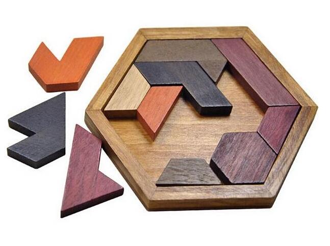 Iq hjärnteaser i trä pussel barn pedagogiskt tangram pussel spel för barn