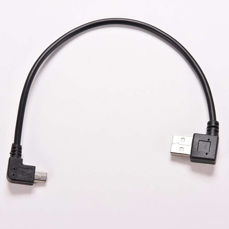 Mini Usb Data Kabel 25Cm Haakse Usb 2.0 A Male Naar Mini Usb 5 Pin Links Hoek Mannelijke kabel Snoer Adapter Connector