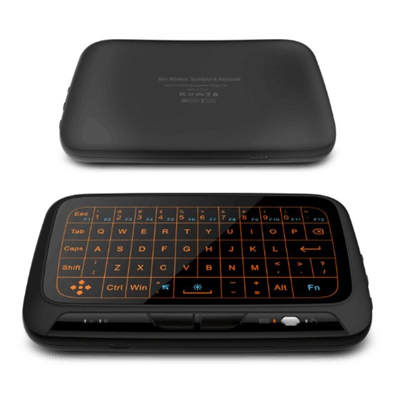 H18 2.4GHz Wireless Mini Keyboard with Whole Panel Touchpad for PC Computer/Laptop: Red