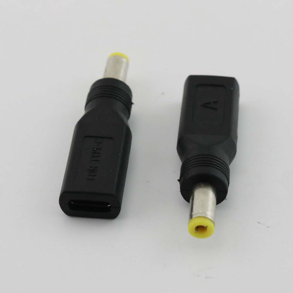 1pc 5.5mm x 2.5mm hann til usb 3.1 type c usb-c hunn likestrømadapteradapterkontakt