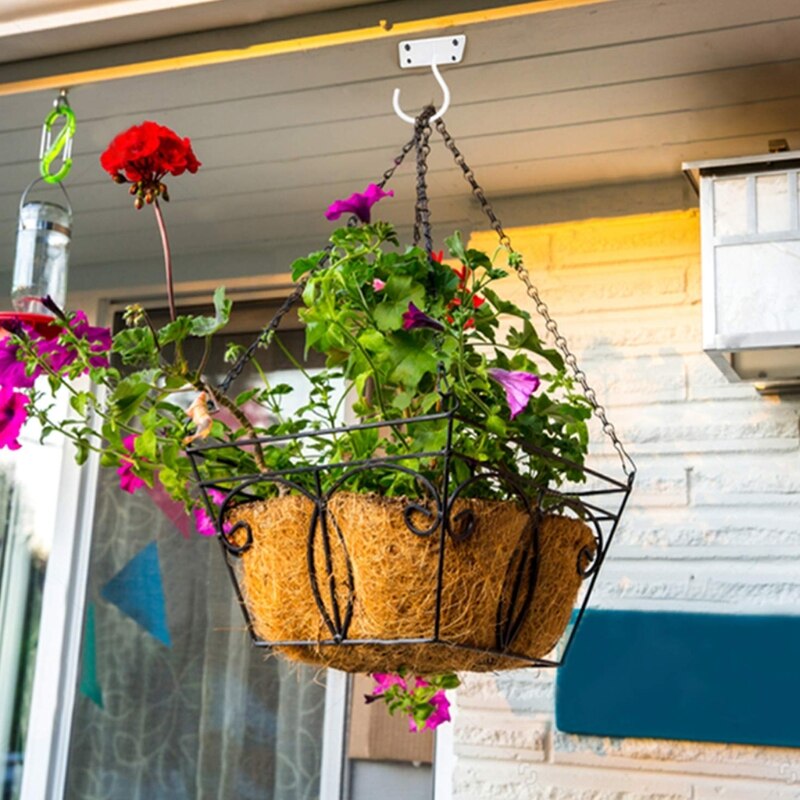 2Pcs Metal Heavy Duty Plant Plafond Haken Met Montage Schroeven Houden Tot 20Kg