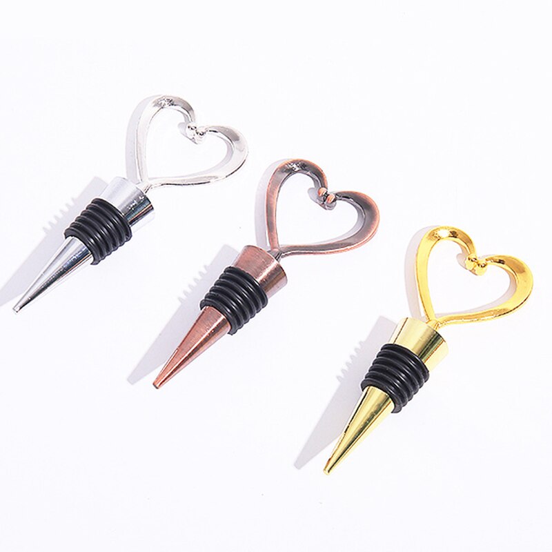 Reusable Wine Bottle Stopper Heart Shaped Stainless Steel Wine Stoppers Wine Stopper Gadget