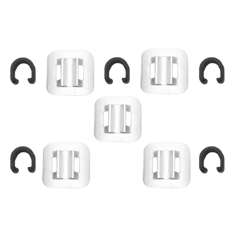 5 PCS Fiets Kabels Behuizing Bike Olie Buis Vaste Clips Fiets Remkabel Vaste Klem Conversie Zetel MTB: Silver