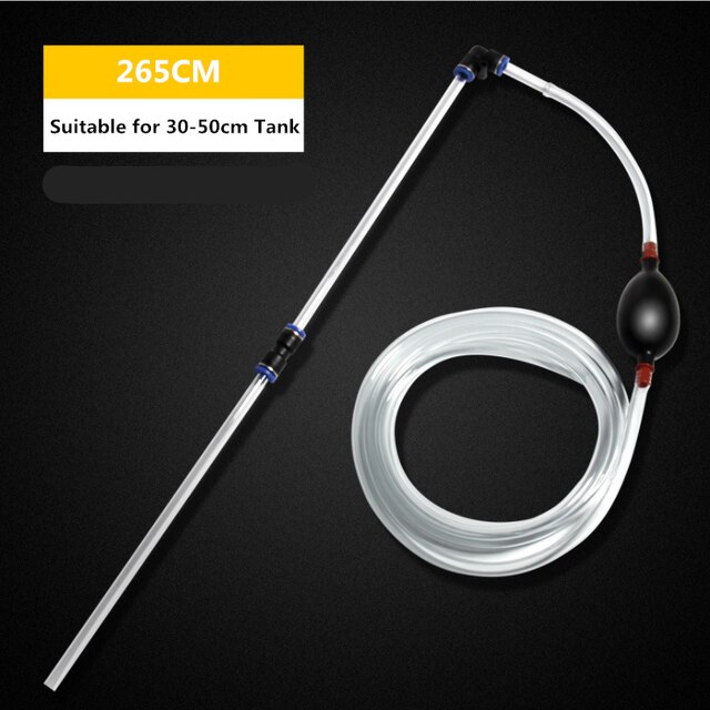 Fish Tank Manual Absorber Water Changer Fish Manure Absorber Water Pipes Small Mini Pump Toilet Turtle Tank Aquarium Tools: 265cm