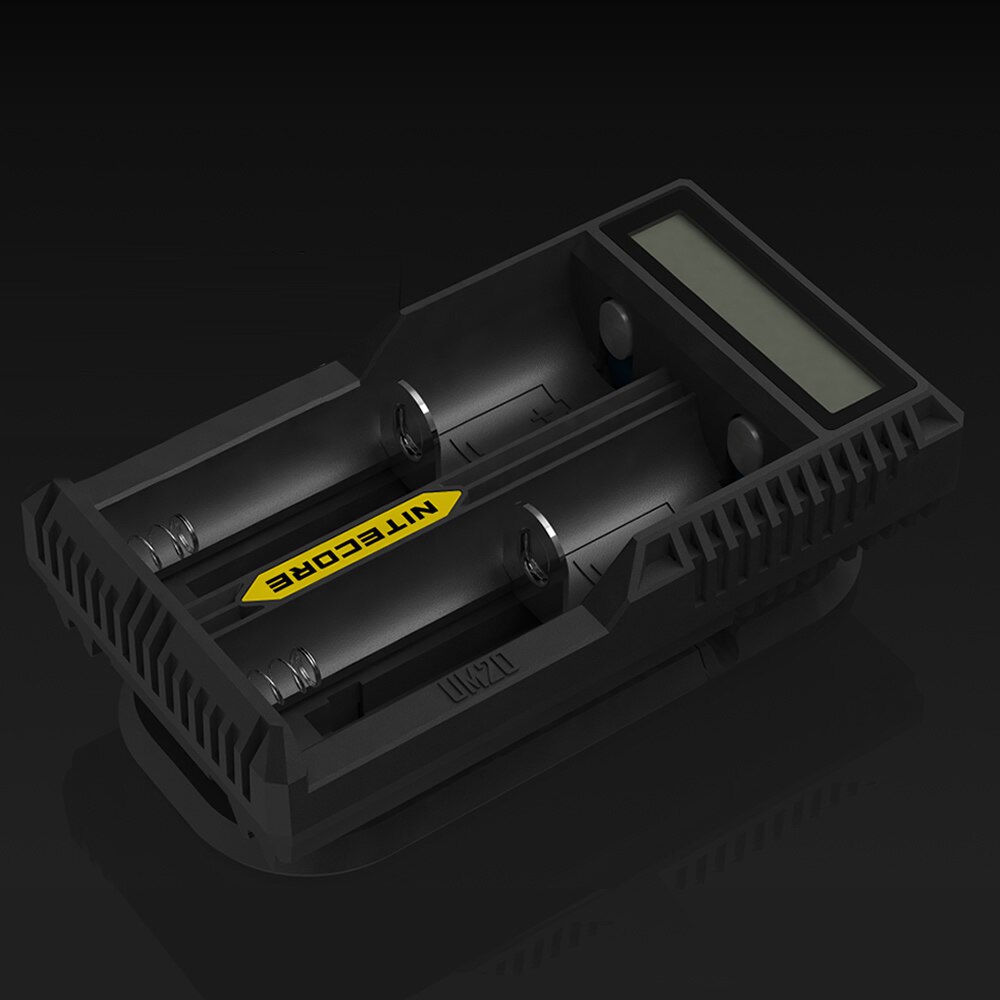 NITECORE UM20 Smart Charger LCD Display Li-ion IMR Battery Charger Universal Charger With USB Cables 18650 Power Adapter