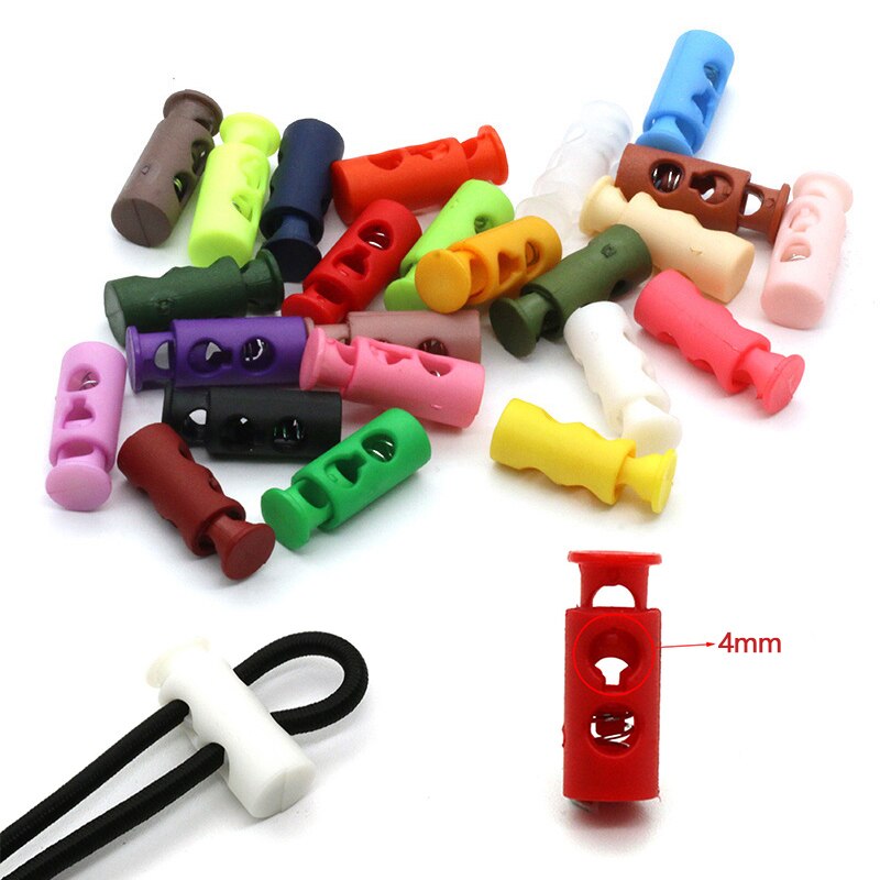 10pcs Multi Style Black Push Cord Lock Spring Clasp Plastic Stoppers Ends Toggles Clip For Apparel Bungee Elastic Rope Parts