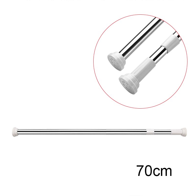Spring Loaded Telescopic Rods Adjustable Rail Poles Clothes Wardrobe Tension Rail Pole Rods LXY9 OC09: 70cm
