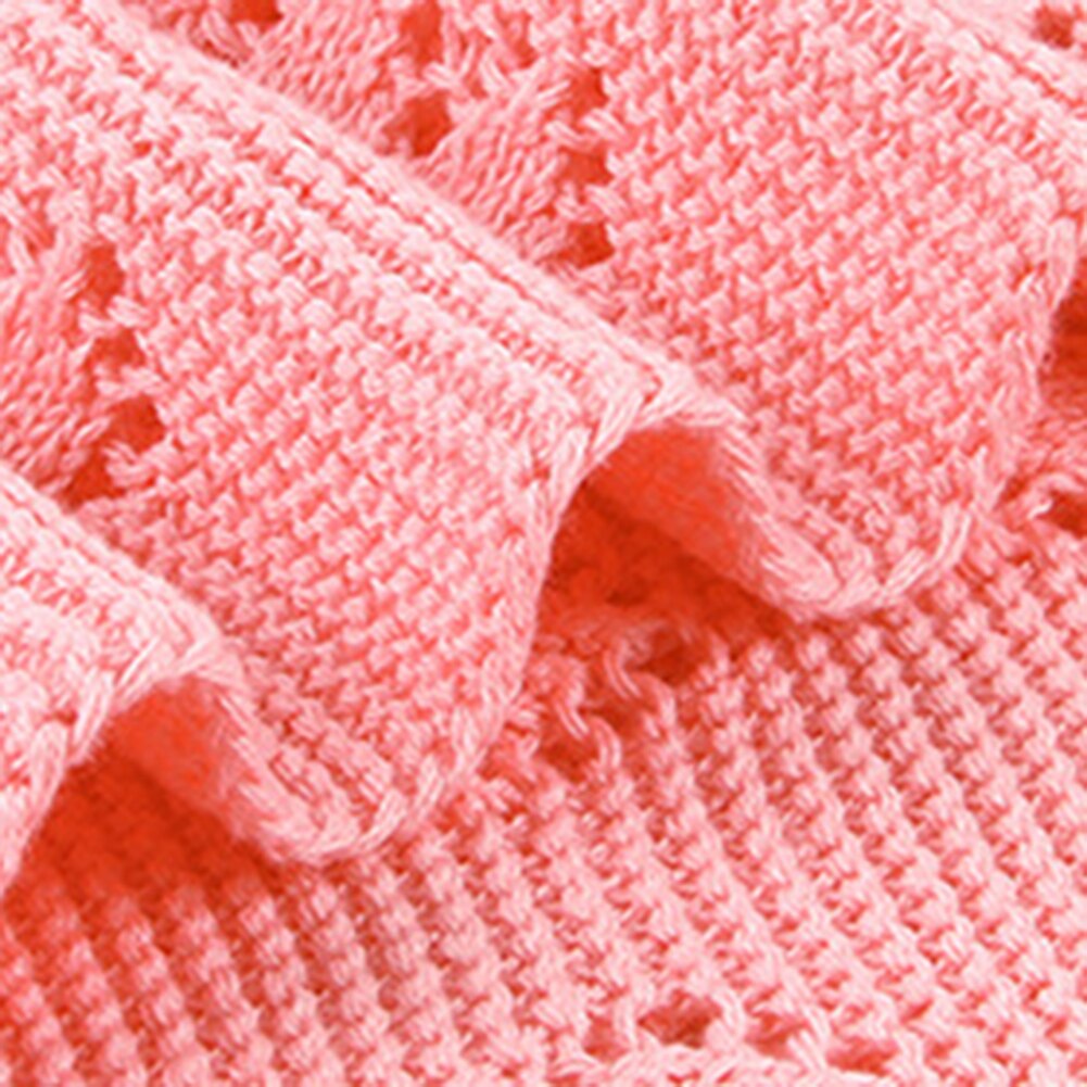 100x80cm Newborn Baby Blankets Summer love knitted Solid Color Baby Bedding Quilt Swaddle Sleeping Wrap Cover Blanket