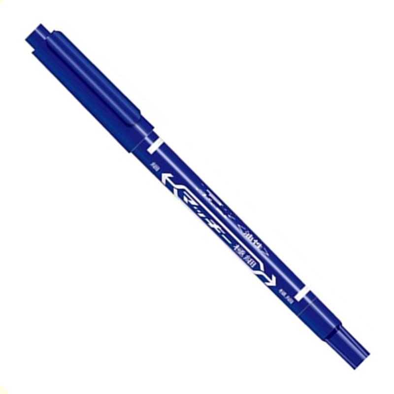 Zwart Rood Dual Tip Marker Fineliner Kunstenaar Comic Tekening Schilderen Pen Mark CD Glas Hout School Kantoorbenodigdheden Briefpapier MP20: Blauw