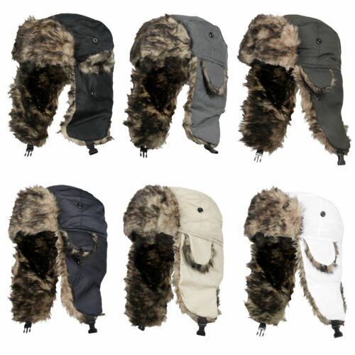 Airman Snow Hat Trapper Bomber Warm Russian Trooper EAR FLAPS Winter Ski Hat Men Women Cap Bomber Hats