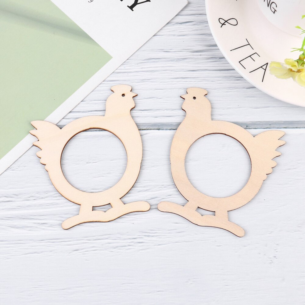 Anillo de toalla artesanal de madera, accesorios creativos para servilletas, decoración de DIY, Círculo de tejido para Hotel y hogar, 10 Uds.