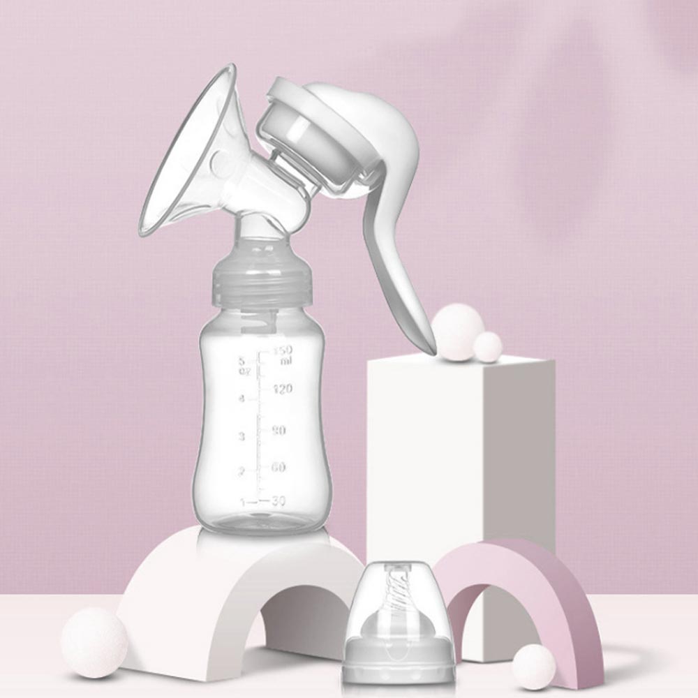 Angelcare Manual Breast Pump Powerful Baby Nipple Suction 150ml Feeding Milk Bottles Breasts Pumps Bottle Sucking