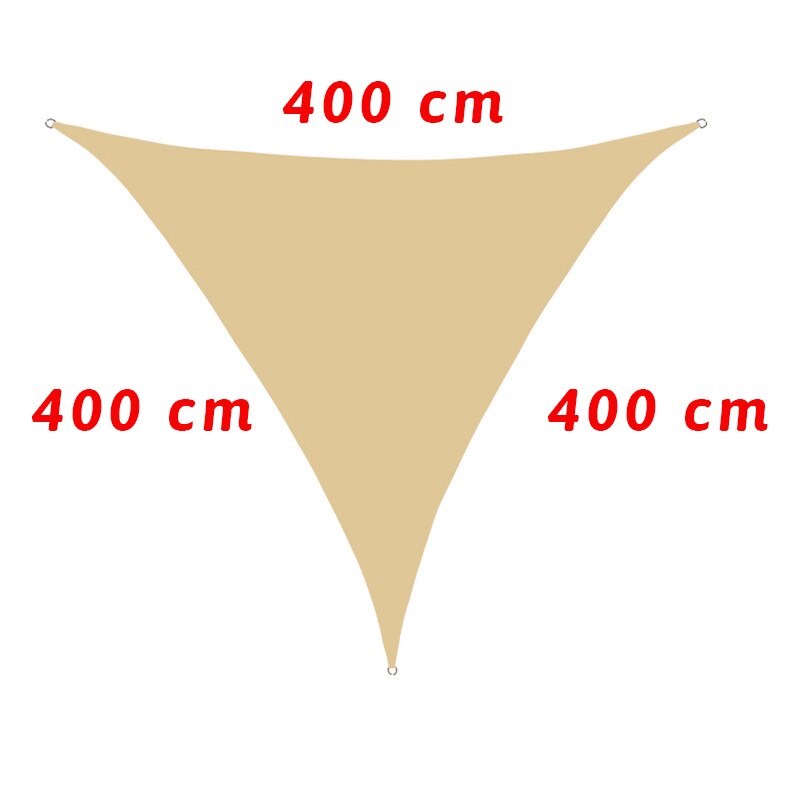 Sonne Sonnensegel Wasserdicht Dreieck Baldachin Sand Im Freien UV Sonnenschirm Segel für Terrasse Hof Hinterhof Garten Rasen Garten: Sand 4x4x4m