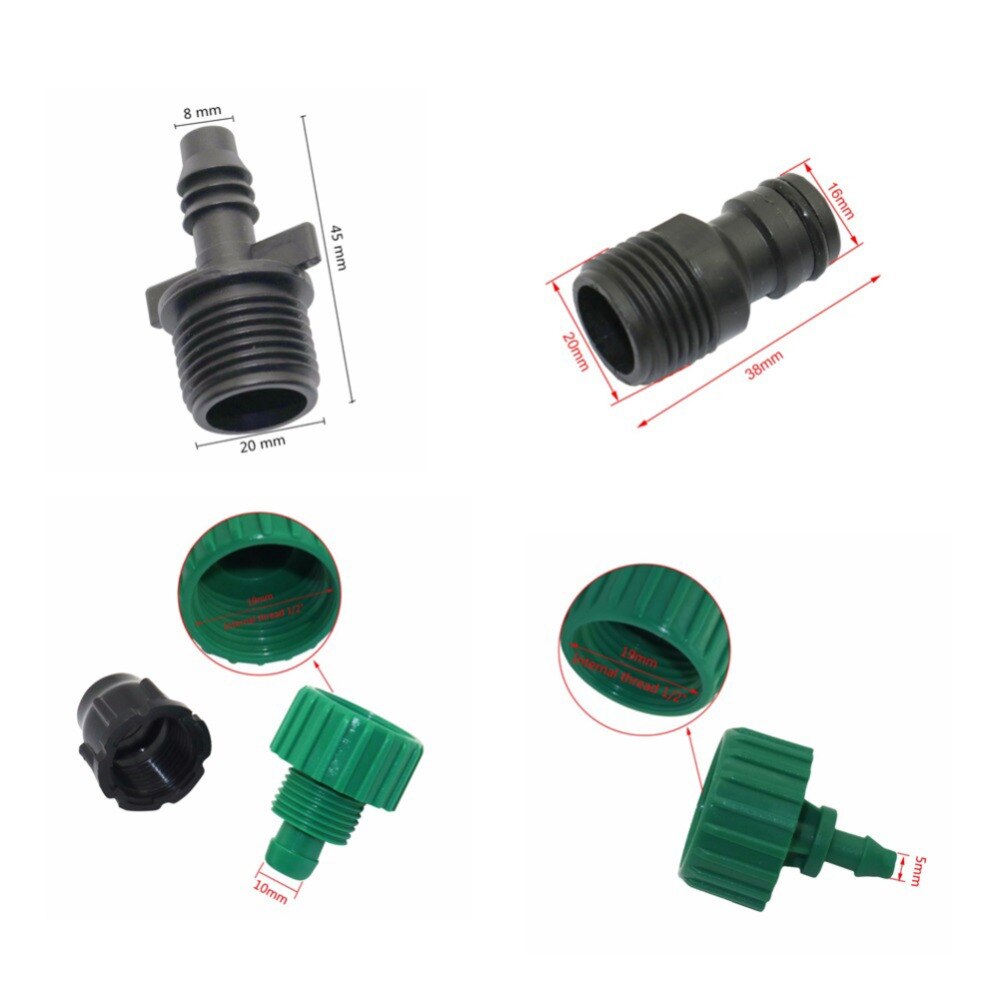 Reduzierung Schlauch Schnell Anschluss Garten Bewässerung Gerade stecker Landwirtschaft werkzeuge Gewächshaus Bewässerung Adapter 3 setzt