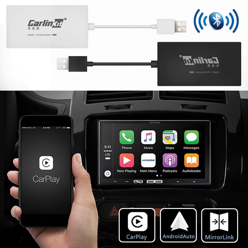 Carlinkit Carplay Android Usb Dongle Wireless Voor Apple Ios Auto Telefoon Auto Navigatie Spiegel Link Speler Wifi Bluetooth Full Hd