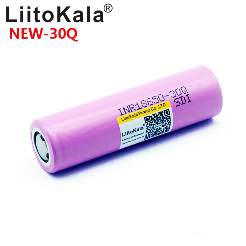 100% LiitoKala voor 30Q voor samsung 18650 3000 mAh lithium batterij inr18650 aangedreven oplaadbare batterij