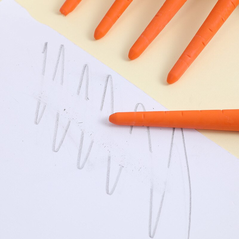 1 PCS Cute Kawaii Carrot Eraser Cookie Rubber Stationery School Office Supplies Novelty Lovely Eraser Funny
