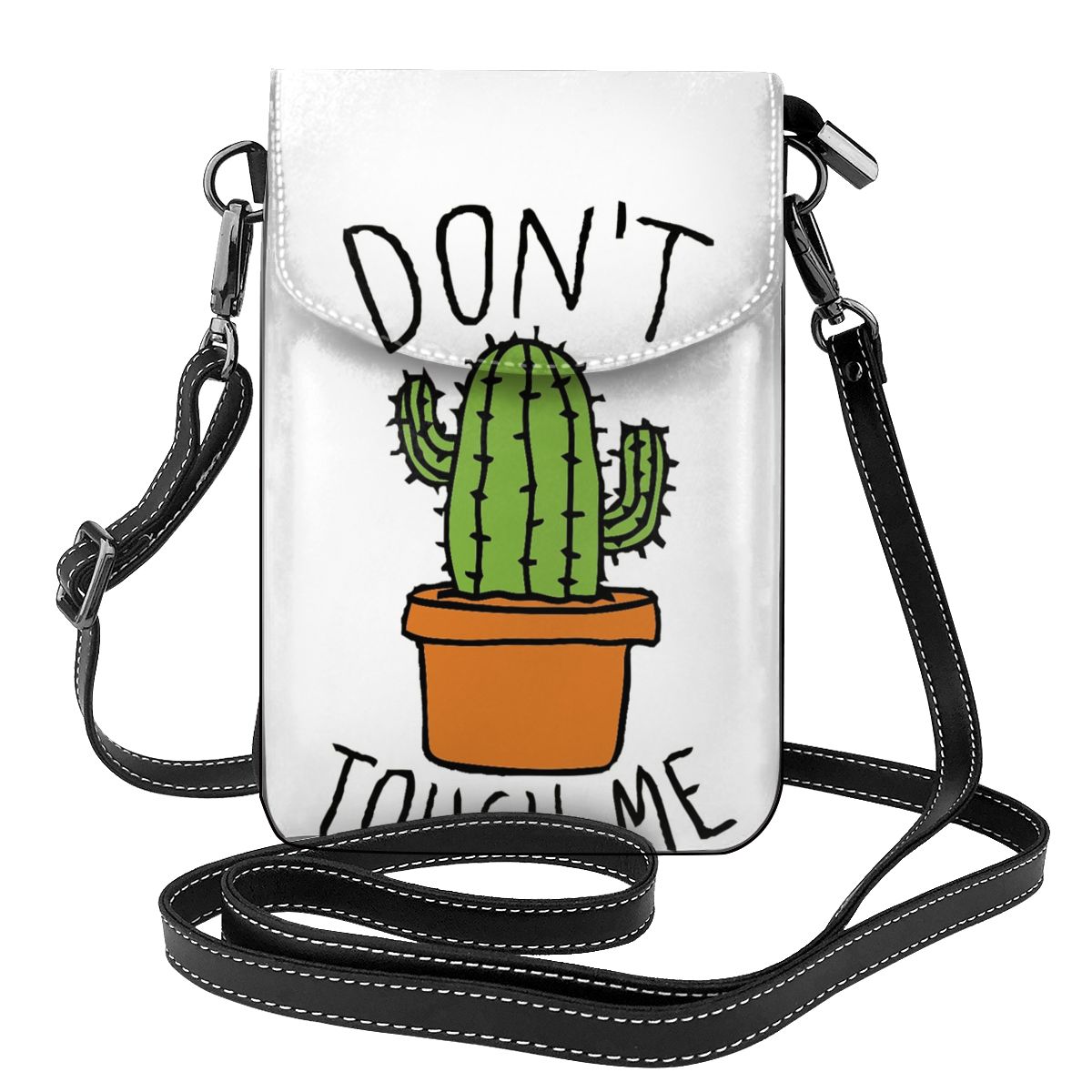 Tortoise Eating Cactus Shoulder Bag House Plant Aesthetic Leather School Women Bags Student Bulk Purse: 6