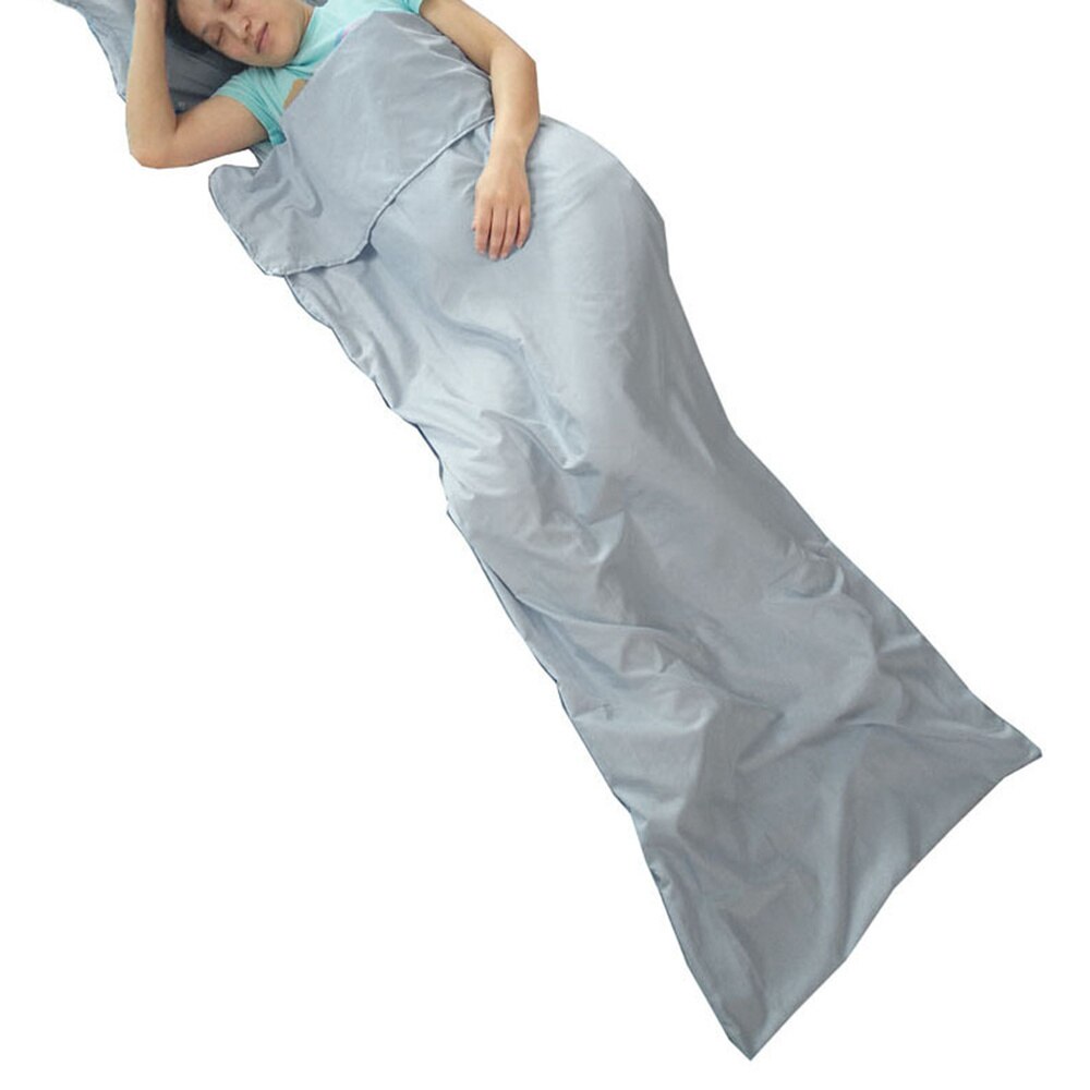 Portable Travel Sheet Sleeping Bag Washed Hotel Hotel Across Dirty Sleeping Bag Liner Lightweight Sleep Sack(Gray)