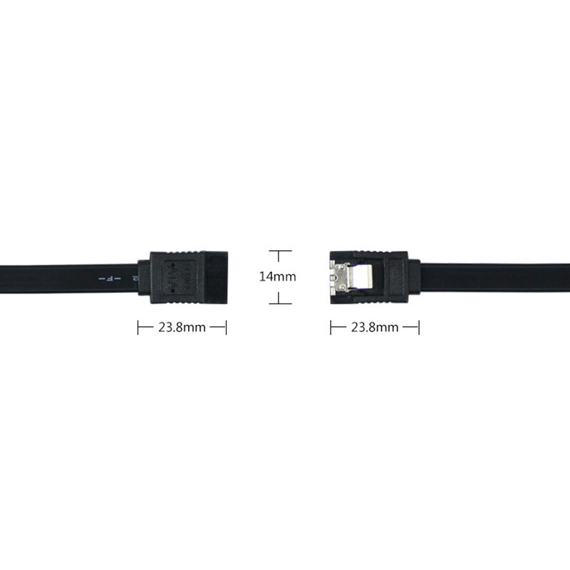 Serielle SATA 3 HDD Daten schwer Antrieb Disk Signal Kabel Schwarz Gerade Hohe Geschwindigkeit 45CM