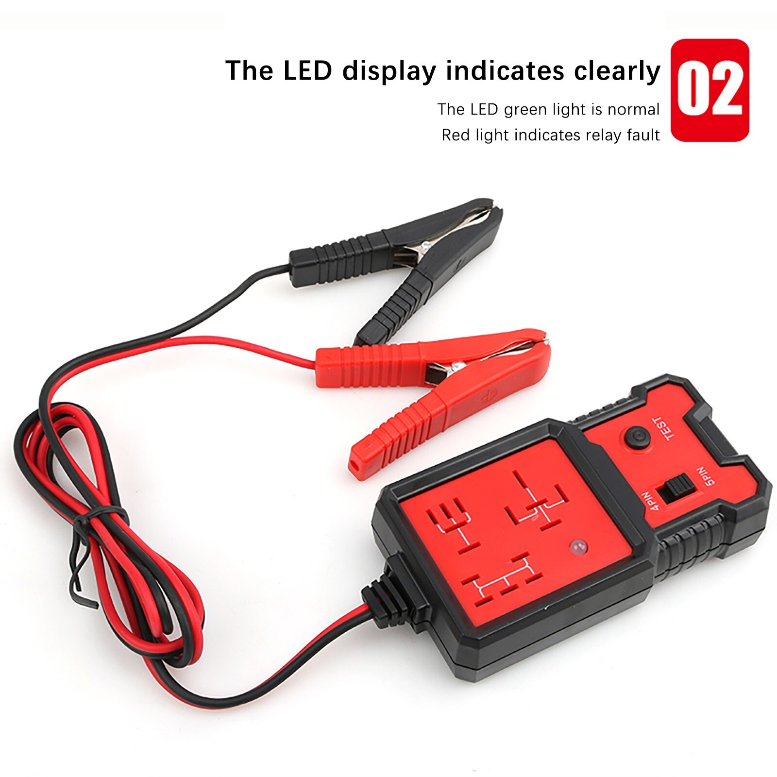 12V Battery Checker Car Battery Load Tester Car Four-pin Five-Pin Relay Tester Universal Electronic Automotive Relay Tester