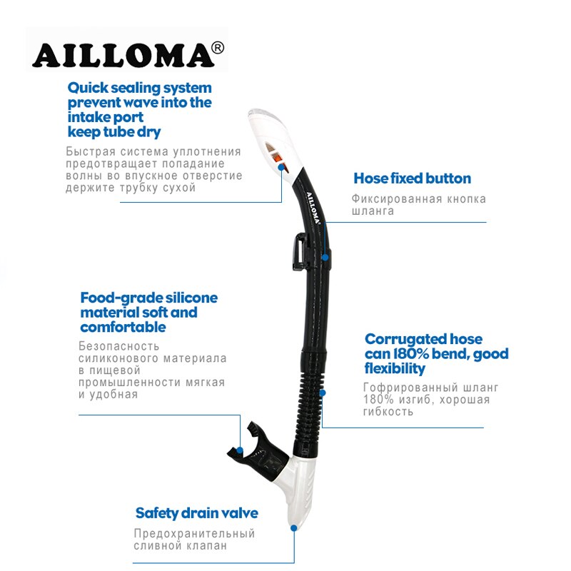 Ailloma camera masker snorkelset buis duikbril brillen siliconen waterdichte onderwater duikuitrusting voor volwassenen duikbrillen sets